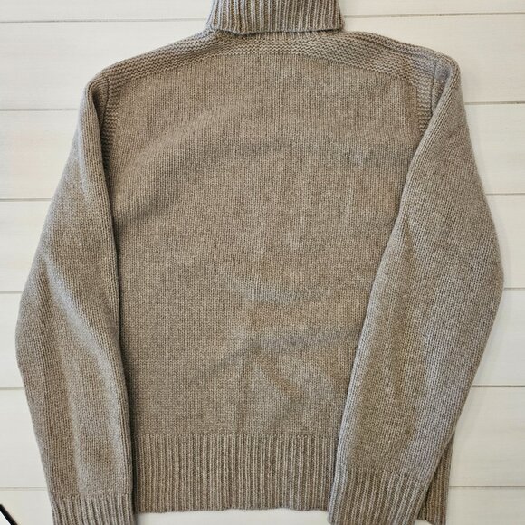 Polo Ralph Lauren Oak-Brown Heather Wool Cashmere Turtleneck Sweater - Picture 9 of 10
